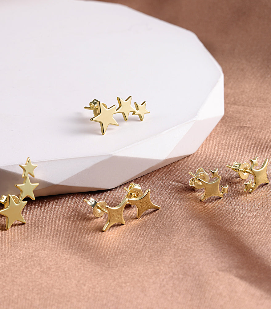 Small Star Stud Earrings Pack