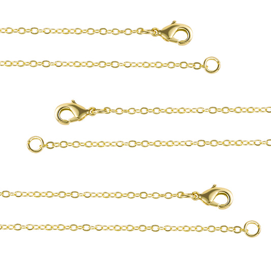 12 Pack 14K Gold Plated Chains