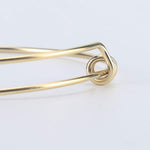 12 PCS Gold Plated Stainless Steel Wire Blank Adjustable Bangle Bracelet 2.6 - 3 Inches - Alexcraft®