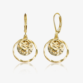 Disc Leverback Earrings
