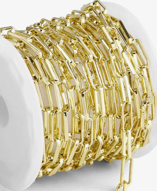 24FT 14K Paperclip Raw Chains