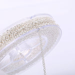 33 Feet 2MM Silver Plated Solid Brass Thin Cable O Chain Spool - Alexcraft®