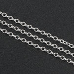 33 Feet 2 MM Silver Plated Brass Cable Chain Link Spool - Alexcraft®
