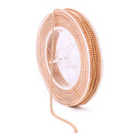 33 Feet 2MM Rose Gold Plated Solid Brass Curb Link Chain Spool - Alexcraft®