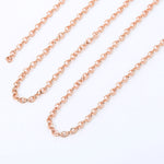 33 Feet 2MM Rose Gold Plated Brass Thin Cable O Chain Spool - Alexcraft®