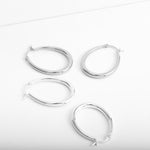 Lightweight Oval Tube Hoop Earrings - Alexcraft®