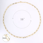 1PCS 14K Gold Plated Flat Figaro Chain Necklace - Alexcraft®
