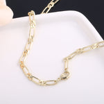 1PCS 14K Gold Plated Flat Figaro Chain Necklace - Alexcraft®