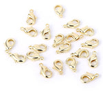 18K Gold 50 PCS 9mm Small Lobster Clasps and 100 PCS 4mm Open Jump Rings - Alexcraft®