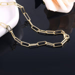 14K Gold Plated Paperclip Chain Necklace, 24 Inches - Alexcraft®