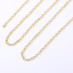 33 Feet 2 MM Gold Plated Solid Brass Cable O Chain Spool - Alexcraft®