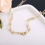 14K Gold Plated Paperclip Chain Necklace, 24 Inches - Alexcraft®