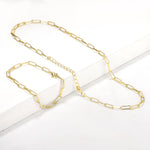Paperclip Link Chain Necklace & Bracelet Set - Alexcraft®