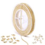 33 Feet 2 MM Gold Plated Solid Brass Curb Chain Link Spool - Alexcraft®
