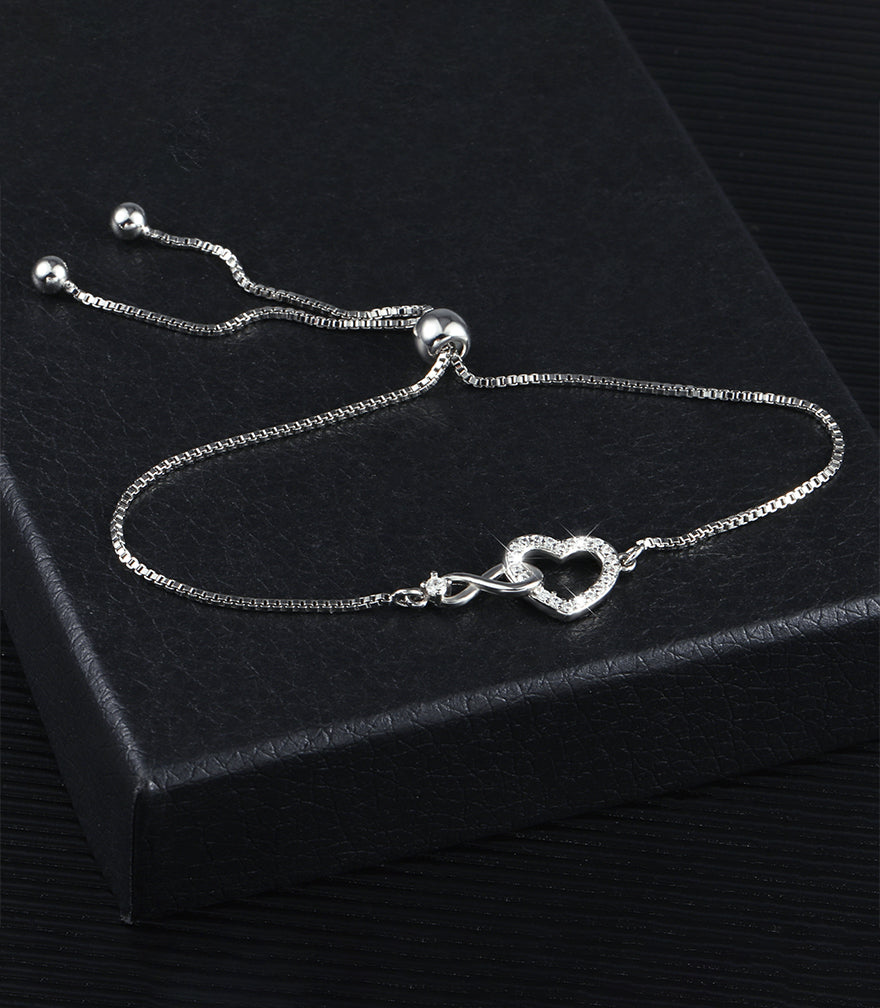 Adjustable Strech Heart Link Bracelet