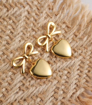 Ribbon Bow Dangle Drop Earrings