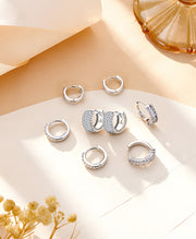 Small Gold Hoop Earrings Set