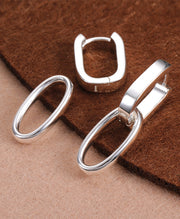 Paperclip Dangle Clip Earrings