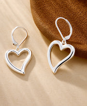 Simple Heart Drop Earrings