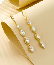 Bridal CZ Drop Earrings
