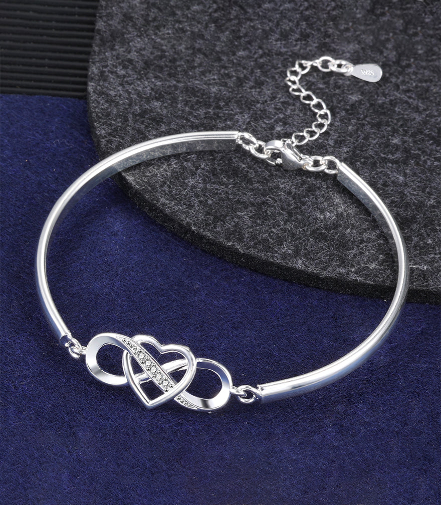 Infinity Heart CZ Bracelet