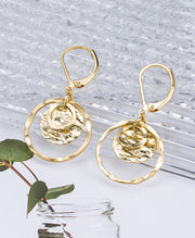 Disc Leverback Earrings