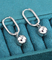 Ball Long Drop Earrings