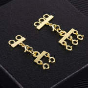 Necklace Layering Clasps 14K Gold Plated Necklace Separator for Layering Necklace Connectors for Multiple Necklaces（2 PCS）