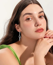 Thin Twist Drop earrings