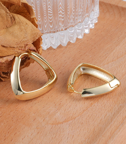 Triangle Geo Huggie Hoop Earrings