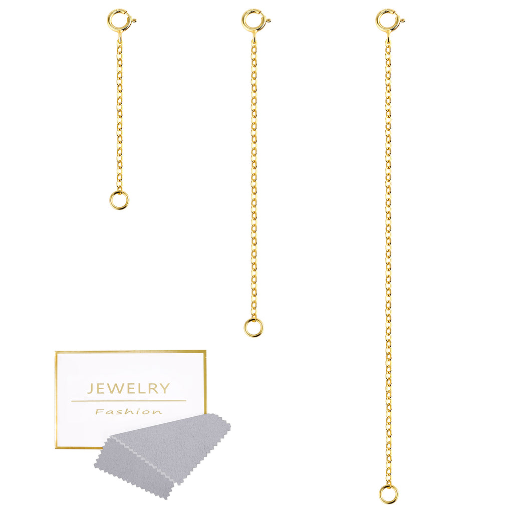 Necklace Extender Chain Set - 2, 4 & 6 Inch
