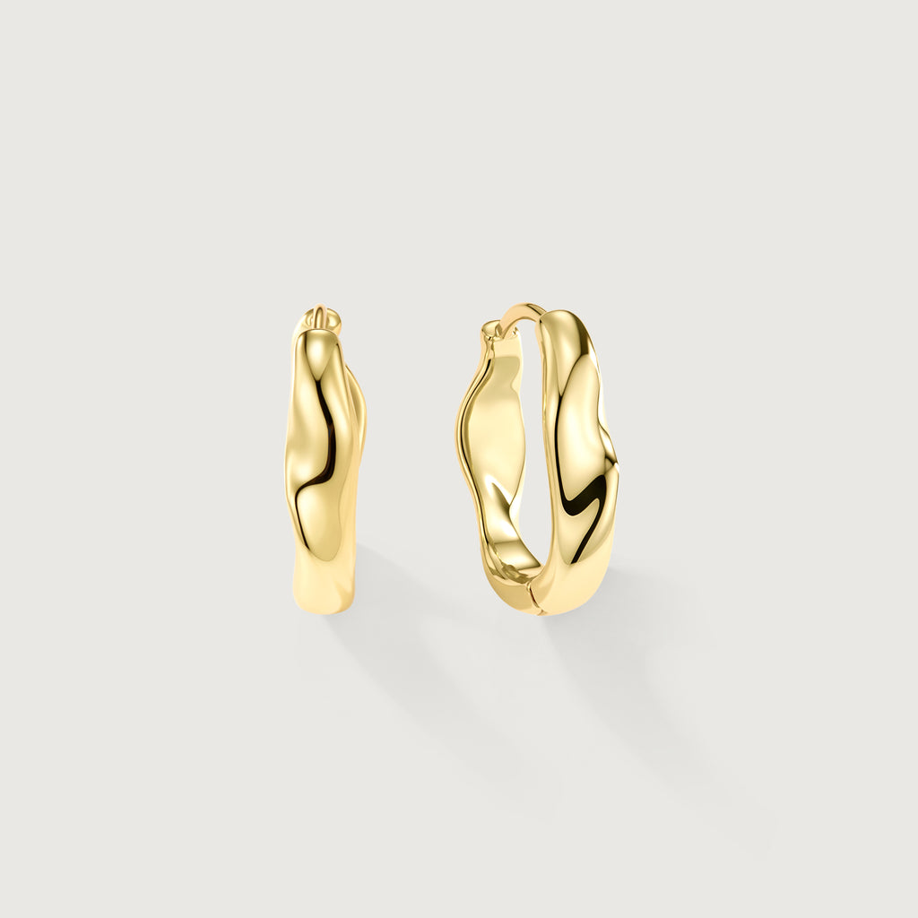 Flowline Sculpted Fluid Hoop Earrings