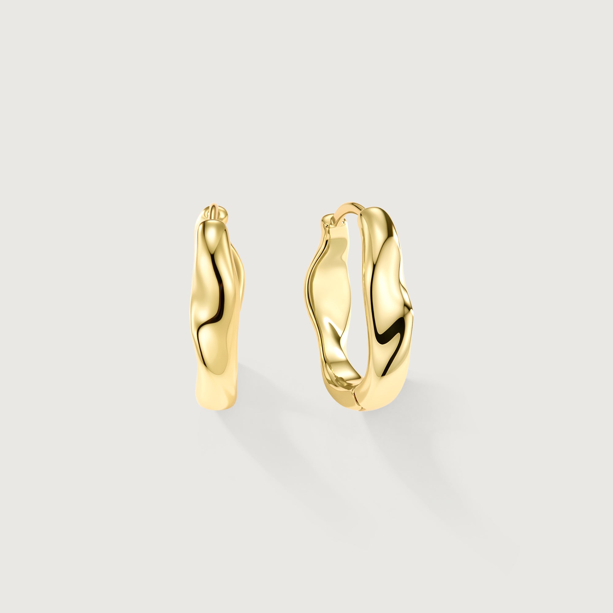 Flowline Sculpted Fluid Hoop Earrings