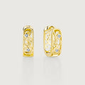 Linework Filigree Scroll Hoop Earrings