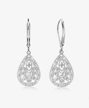 Filigree CZ Dangle Earrings
