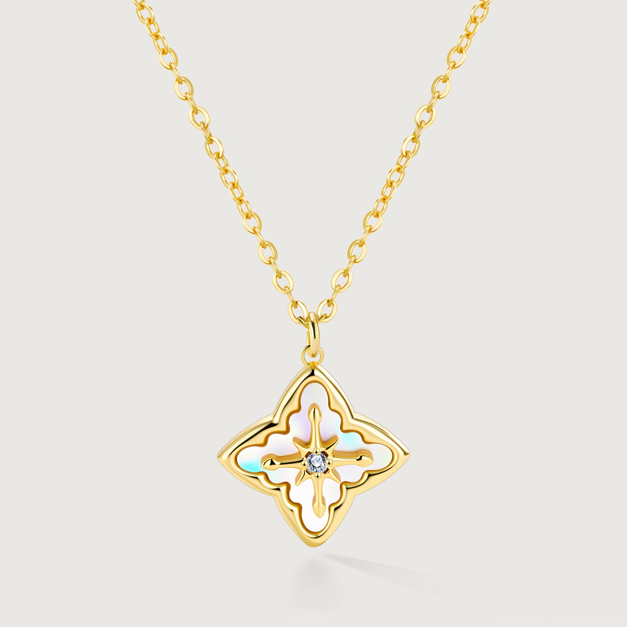 Shellstar Mother-of-Pearl Star Pendant Necklace