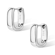 Alexcraft Chunky Huggie Earrings for Women 14K Gold Plated Small Square Trendy Hypoallergenic Sterling Silver Chunky Geometric Minimalist Hoops for Women Gift for Mom
