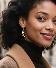 Linear Twist Drop earrings