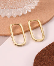 Geometric Rectangle Hoop Earrings