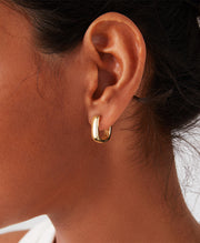 Trendy Small Thick Hoop Earrings