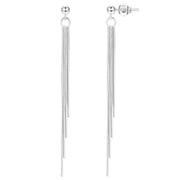 Long Thin Tassel Drop  Earrings