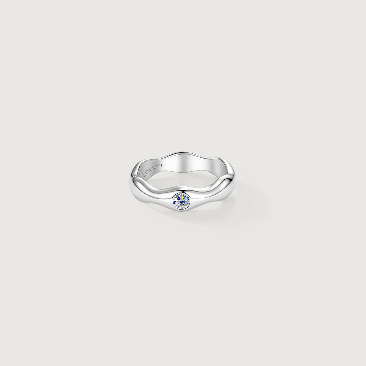 Flowline Soft Ripple Stackable Band Ring ALR0037