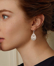 Filigree CZ Dangle Earrings