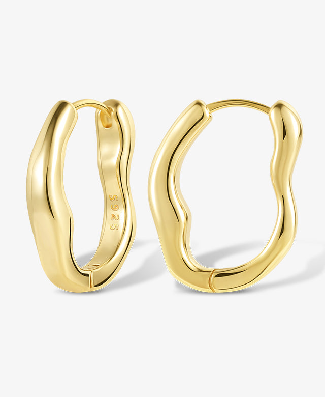 Irregular Huggie Hoop Earrings