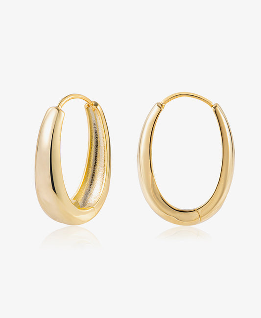 Classic Oval Hoop Earrings