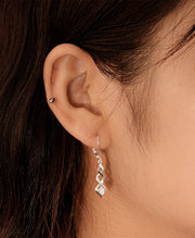 CZ Infinity Dangle Earrings