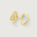 Linework U-Shaped Scroll Huggie Hoop Earrings