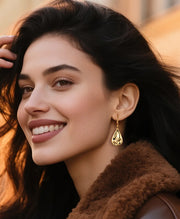 Hammered Waterdrop Earrings