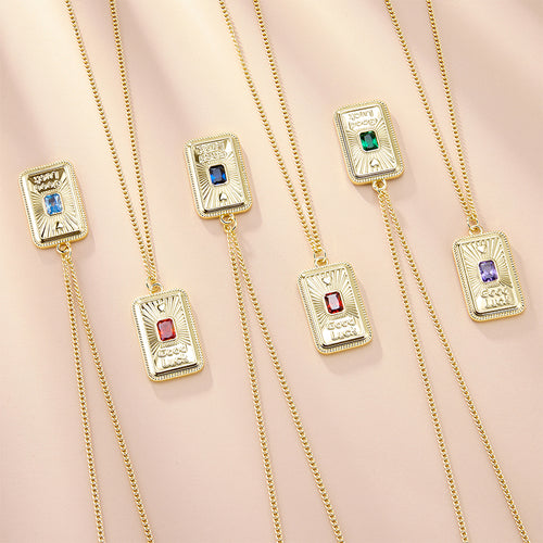 Good Luck Garnet Pendant Necklace