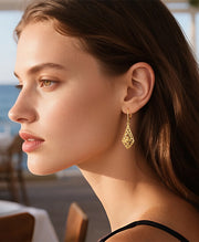 Geometric Filigree Drop Earrings